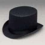 BLACK TOP HAT (PERMAFELT)
